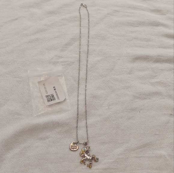 Silver Moon Bay Silver "You are magical" Unicorn Necklace - Picture 2 of 7